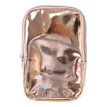 Imagem de Bolsa tiracolo 3 em 1 | Arnês de perna de carnaval para mulheres | Bolsa de cintura holográfica | Rave Leg Pack com fivelas, Ouro rosa, One Size, Bolsa de coxa 3 em 1, pochete transversal