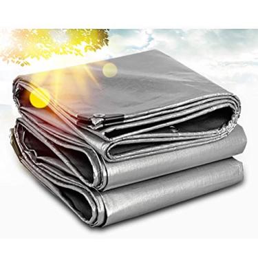 Imagem de Caixa de areia com capa | Lonas resistentes à prova d'água | Lona de acampamento para acampamentos, construção, equipamentos agrícolas, lenha, acampamento (tamanho: 4 × 5 m)