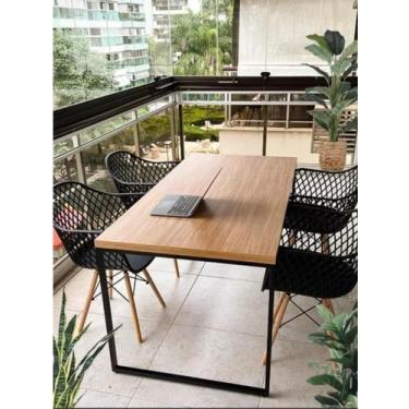 Imagem de Mesa de Jantar Prozare Estilo Industrial - Casa Quentinha, MDF Ópera