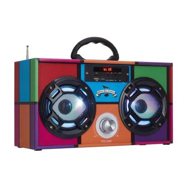Imagem de Alto-falante Bluetooth Wireless Express Mini Boombox com LED retro