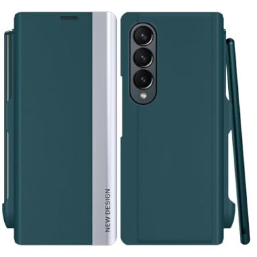 Imagem de Capa protetora para Samsung Galaxy Z Fold 4 com S Pen e protetor de tela integrado, suporte de carregamento sem fio à prova de choque para Samsung Z Fold 4 5 g (verde)