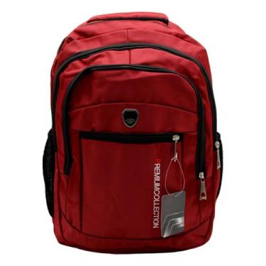 Imagem de Mochila Executiva Reforçada Universitária Masculina Preta / Vermelha /
