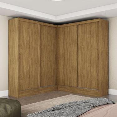 Imagem de Closet Casal Duplo Belém 4 Portas 4 Gavetas Carioca Móveis, Cinamomo