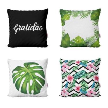 Imagem de Almofadas Decorativas Gratidão Floral Para Sala 40X40 - Novadecora