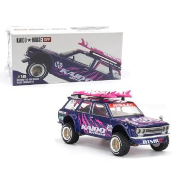 Imagem de Diecast Model Car Compatible with Kaido House x Mini GT 1:64 Nissan Datsun 510 4×4 Wagon Kaido Offroad V2 Purple Limited Edition KHMG149