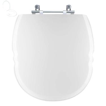 Imagem de Assento Sanitário Tampa De Vaso Branco Resina Poliester Massima Para Bacia Incepa