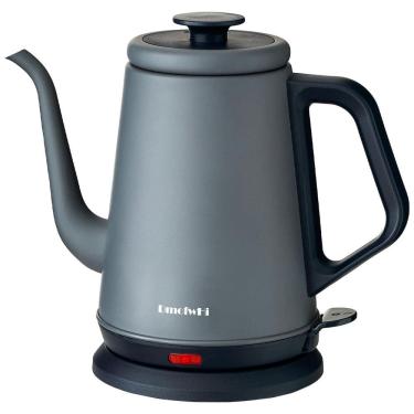 Imagem de Chaleira Elétrica DmofwHi Gooseneck 1,0L, 1000W em Aço Inoxidável 304, Desligamento Automático, Cinza