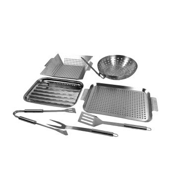 Imagem de Kit Grelhados e Legumes Broiler - 7 Itens em Aço Inoxidável