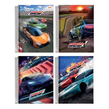 Imagem de Caderno Carro De Corrida Fast Race Jandaia 1 Materia 80fls