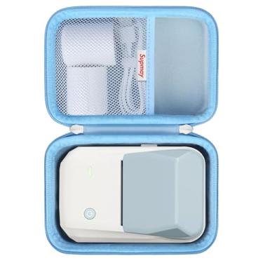 Imagem de Supmay Capa rígida para impressora de adesivos ORGSTA S002, mini impressora térmica portátil, estojo de armazenamento de adesivos com bolso de malha para impressora de papel térmico, papel adesivo,