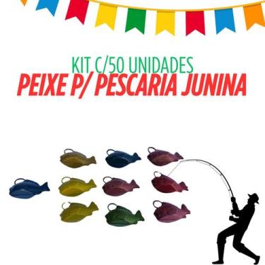 Imagem de kit c/50 Peixe Festa Junina Jogo São João Brinquedo barraca - Dodo