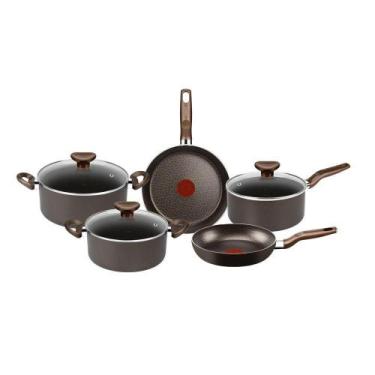 Imagem de Jogo Conjunto Kit Panelas Rochedo Expert Chocolate 5 Peças, Chocolate