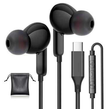 Imagem de Fones de ouvido USB C, fones de ouvido tipo C para Samsung S25/ S24 Plus/S24 Fones de ouvido ultra com fio com volume de microfone estéreo com controle intra-auricular compatível com Samsung S23 S22