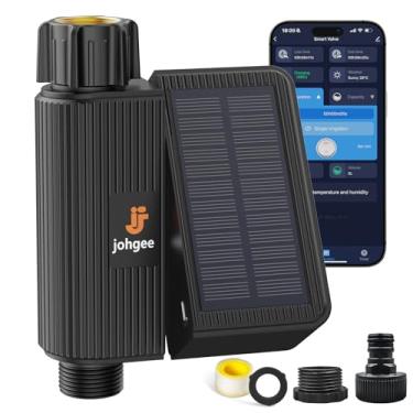 Imagem de Temporizador de irrigação solar inteligente WiFi, temporizador de água WiFi para mangueira de jardim com atraso de chuva/manual/automático, aplicativo Alexa e Smart Life, controlador de irrigação
