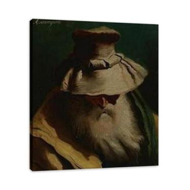 Imagem de Impressão em tela Anaxagoras Giovanni Battista Tiepolo – Obra-prima rococó barroca, pintura escolar de Veneza, pintura a óleo decorativa para galeria doméstica 50 x 60 cm