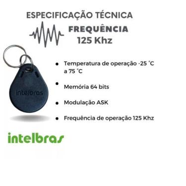 Imagem de Kit 10 Chaveiros Proximidade Tag 125Khz Th 1000 Intelbras