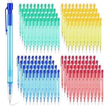 Imagem de Fuyoooo 200 lápis mecânicos de 0,7 mm com borracha a granel, itens de Natal, lápis mecânicos coloridos de 0,7 mm para escritório, sala de aula, escola, estudante, escrita, desenho, esboço, suprimentos