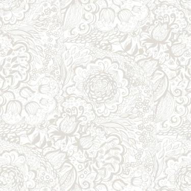 Imagem de Micpolo Papel de parede Peel and Stick - Boho cinza e branco floral para quarto, banheiro, armários, berçário - Papel de contato autoadesivo removível - 43,9 cm x 500,4 cm