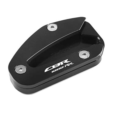 Imagem de Acc-Creativity Suporte de pé de motocicleta com ampliador lateral para placa de extensão compatível com Honda CBR1000RR 2017-2021 (preto)