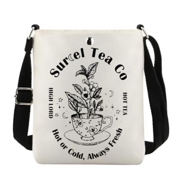 Imagem de Lywjyb Birdgot Suriel Tea Co Bolsa transversal Bookworm presente bibliotecário SJM Bookish Gift, Suriel Tea Cr Bag