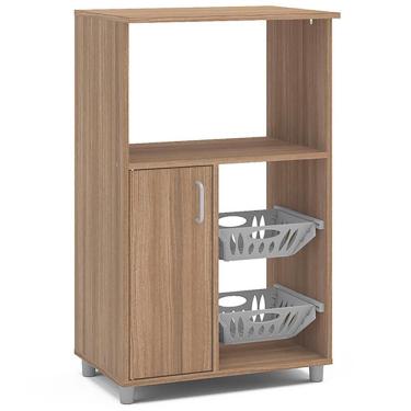 Imagem de Fruteira Micro Facility Com 1 Porta E 2 Cestas Politorno Castanho