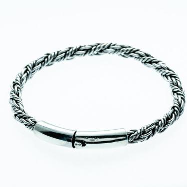 Imagem de Bracelete Pulseira Masculina Bali Prata 925 - 20,5cm