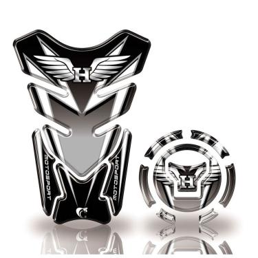 Imagem de Adesivo Protetor Tanque E Bocal Honda + 2018 Asas Cor Preto