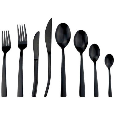 Imagem de Faqueiro Ravel 48 Peças Fracalanza Em Aço Inox Preto