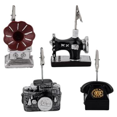 Imagem de Framendino, Pacote com 4 clipes vintage de papel para máquina de costura, número de mesa para fotos, notas, cartões de visita, mensagem