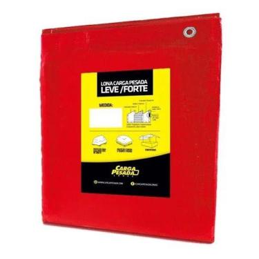 Imagem de Lona Plástica Vermelha Impermeável 300 Micras Multiuso 4x6 / 6x4 - CAR