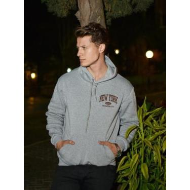 Imagem de Moletom Masculino Com Estampa New York Casual e Descolado - Gisele Fre