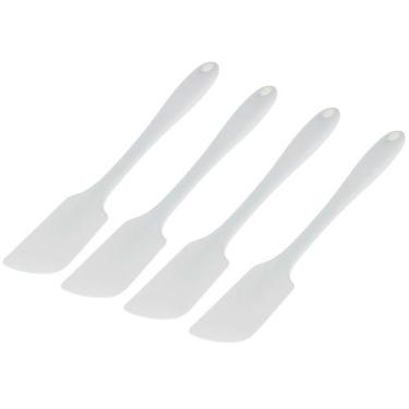 Imagem de Kit Quatro Espátulas Retas Profissional Branca Weck