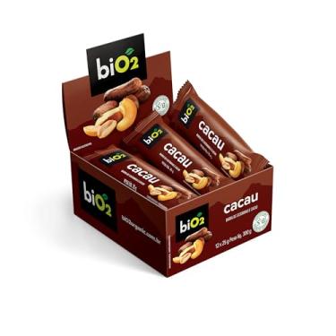 Imagem de Barra de Castanhas e Frutas biO2 Nuts Cacau, Caixa com 12 unidades de 25 g, Vegana e sem Glúten