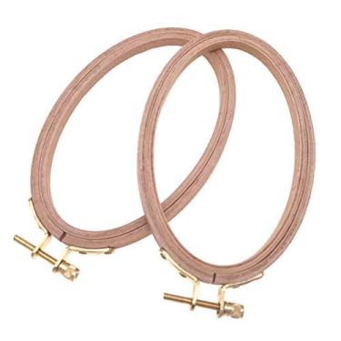 Imagem de BWRMHME Bastidor Oval Para Bordado 6 X 4" Quilting Manual, Elipse, Ponto Cruz, Ferramenta Artesanato - 16 10 Cm (2 Unidades/Pacote)