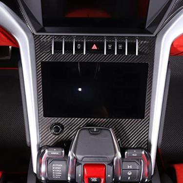 Imagem de TOYCIDFG Painel De Tela Do Console Central, Acabamento Da Moldura Controle Ar Condicionado Compatível Com Lamborghini Urus 2018-2023, Acessórios Decoração Interiores Em Fibra Carbono (Fibra Carbono)