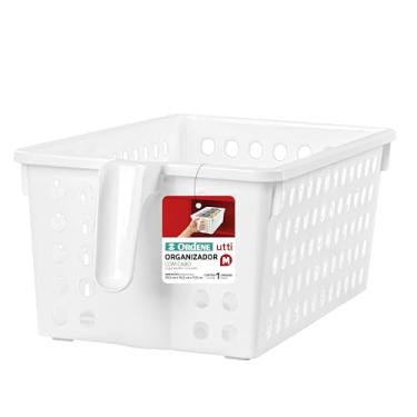 Imagem de Ordene - Organizador Plástico Multiuso com Cabo, Tamanho Médio, Linha Utti