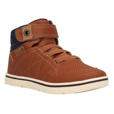 Imagem de Tênis Infantil Klin Cano Allto Flyer Menino - Caramelo e Marinho - 20