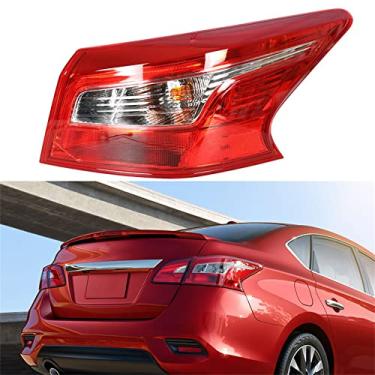 Imagem de Substituição do conjunto de luz traseira de freio traseiro do lado do passageiro para Nissan Sentra 2016 2017 2018 Lâmpada traseira externa direita 265503YU0A NI2805108