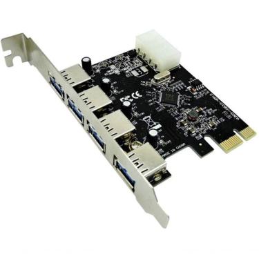 Imagem de Placa Controladora Pci Express 1x Pci-e Com 4 Portas Usb 3.0 Dp-43