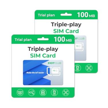 Imagem de EIOTCLUB (Pacote Com 2) Cartão Sim De Dados Triple Play - Suporta Rede Cobertura 4G Dos Eua Para Roteador Caça Câmera Segurança Celular (Sem Número Telefone, Tamanho 3 Em 1)