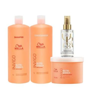 Imagem de Wella Nutri-Enrich Sh 1000ml + Cond 1000ml + Masc 500ml + Oleo Light 1