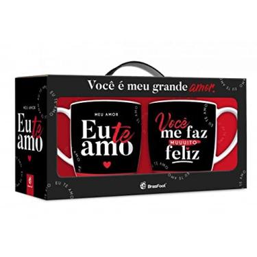 Imagem de Jogo de Caneca Porcelana Urban - Meu Amor Te Amo - 360ml - Brasfoot