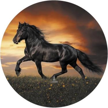 Imagem de Splody Capa para estepe Ecosport Crossfox Cavalo CN967 Preta Rubberizado Pro Compatível com Carro, SUV, Van até 65cm