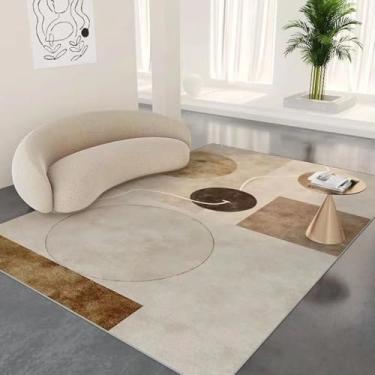 Imagem de Tapete grande para sala de estar, macio e confortável, decoração para quarto, sofá, mesa, tapete lavável (300x400 cm/sem fiapos - 15)