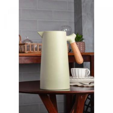 Imagem de Garrafa Térmica De Plástico Com Termômetro Menta Nórdica 1L - Wolff