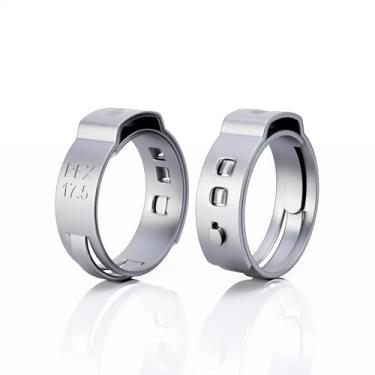 Imagem de Pacote com 50 braçadeiras PEX de 1/2 polegada, anéis de aço inoxidável para conexões de encaixe de tubulação PEX (1/2 polegada)