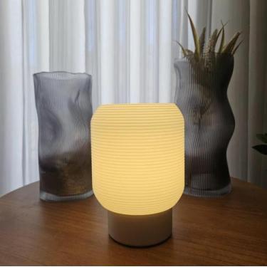 Imagem de Abajur Luminaria De Mesa Quarto E Sala Moderno Com Lâmpada - QORA Desi