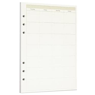 Imagem de Zelten 1 pacote A5 com 45 folhas/90 páginas, refil de papel perfurado de folhas soltas para fichário de 6 furos, organizador pessoal, diário, agenda recarregável