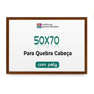 Imagem de Moldura 50X70 para Quebra Cabeça Grow Puzzle de 1000 Peças com Proteção Petg (Oncinha)