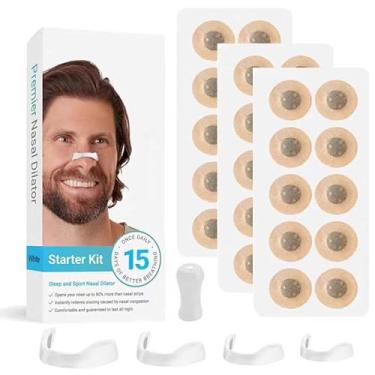 Imagem de Kit Completo Dilatador Nasal Magnético 30 Adesivo Respiratório Melhore A Respiração